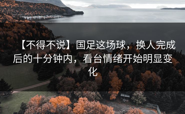【不得不说】国足这场球,换人完成后的十分钟内,看台情绪开始明显变化 【不得不说】国足这场球,换人完成后的十分钟内,看台情绪开始明显变化