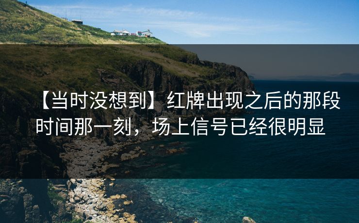 【当时没想到】红牌出现之后的那段时间那一刻，场上信号已经很明显
